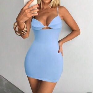 Elegant Blue Bodycon Dress
